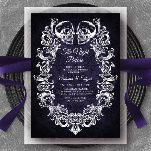 Gothic Halloween Probe Dinner Einladung