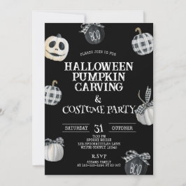 Gothic Halloween Pumpkin Carving & Costume Party Einladung