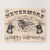 Gothic Halloween Ravens Skulls Never More Puzzle (Horizontal)