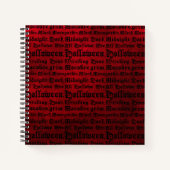 Gothic Halloween Red & Black Notizblock (Vorderseite)