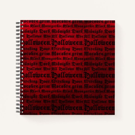 Gothic Halloween Red & Black Notizblock (Vorderseite)