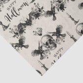 Gothic Halloween Schädelhammer raven schwarze Rose Seidenpapier (Detail)