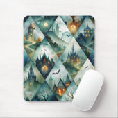Gothic Halloween-Schloss-Muster Mousepad (Mit Mouse)
