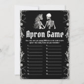Gothic Halloween Skeleton Brautparty Schürze Game Einladung (Vorderseite)