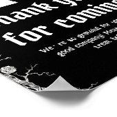 Gothic Halloween Skeleton Danke, dass du gekommen  Poster (Ecke)