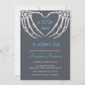 Gothic Halloween Skeleton Hands Boy Baby Shower Einladung (Vorderseite)