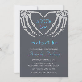 Gothic Halloween Skeleton Hands Boy Baby Shower Einladung