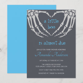 Gothic Halloween Skeleton Hands Boy Baby Shower Einladung