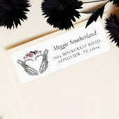 Gothic Halloween Skeleton Hands Heart Baby Shower