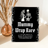 Gothic Halloween Skeleton Mummy Wrap Race Sign Sockelschild