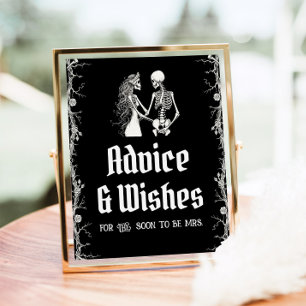 Gothic Halloween Skeleton Ratgeber und Wünsche Zei Poster