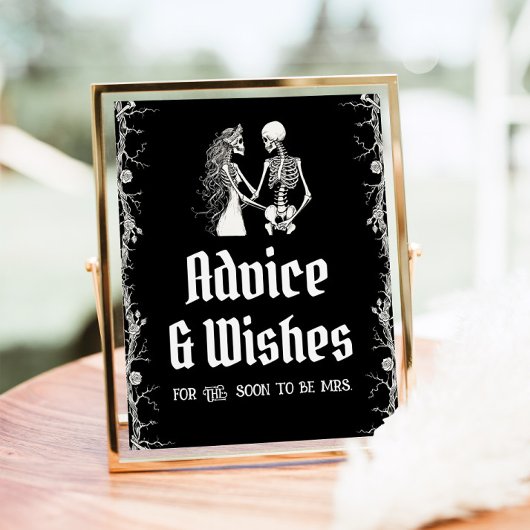 Gothic Halloween Skeleton Ratgeber und Wünsche Zei Poster