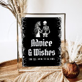 Gothic Halloween Skeleton Ratgeber und Wünsche Zei Poster