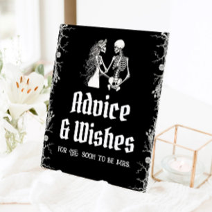 Gothic Halloween Skeleton Ratgeber und Wünsche Zei Sockelschild