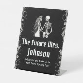 Gothic Halloween Skeleton The Future Mrs. Sign Sockelschild (Vorderseite)