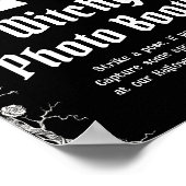 Gothic Halloween Skeleton Witchy Foto Booth Sign Poster (Ecke)