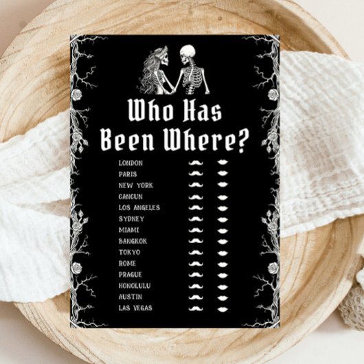 Gothic Halloween Skelett, der war, wo Spiel Einladung