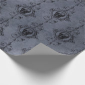 Gothic Halloween Skull Pattern Geschenkpapier (Ecke)
