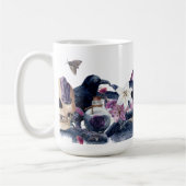 Gothic Halloween Skull & Raven Kaffeetasse (Links)