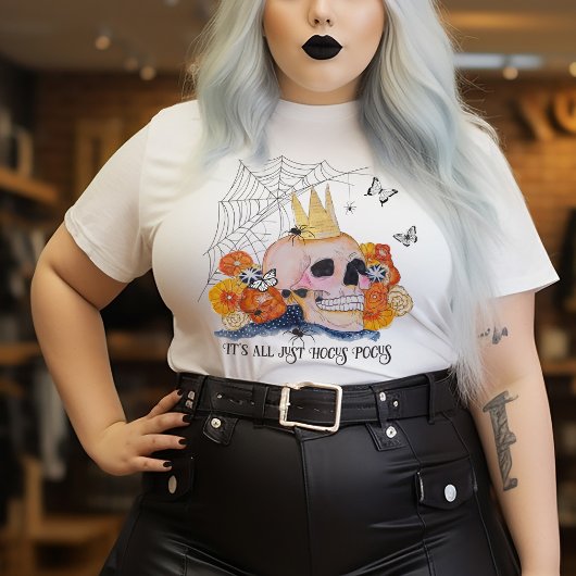 Gothic Halloween Skull Spider Floral Girly Zitat Tri-Blend Shirt