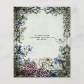 Gothic Halloween Skulls Party Invite Watercolor (Rückseite)