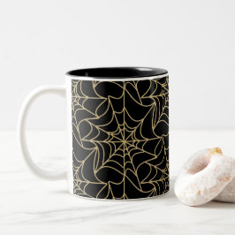 Gothic Halloween Spider Web Gold Zweifarbige Tasse