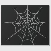 Gothic Halloween Spider Web Wrapping Paper Geschenkpapier (Flach)