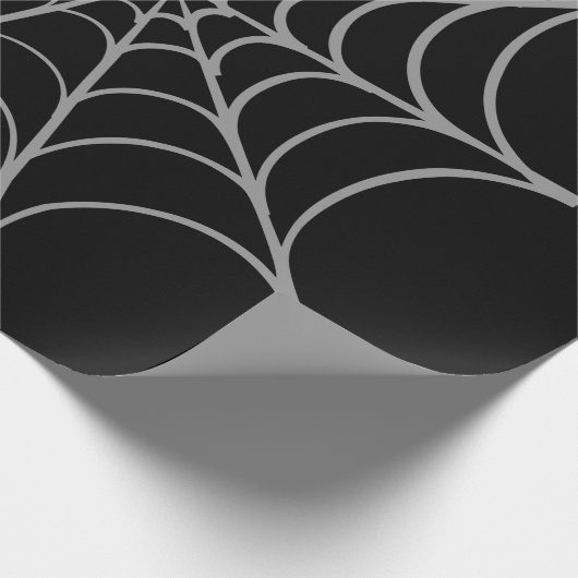 Gothic Halloween Spider Web Wrapping Paper Geschenkpapier (Ecke)
