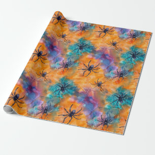 Gothic Halloween Spiders Spooky Season Geschenkpapier