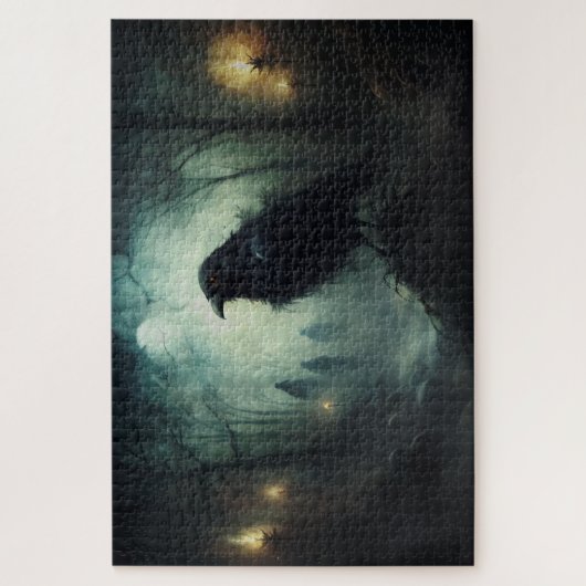 Gothic Halloween Spooky Crows Puzzle (Vertikal)
