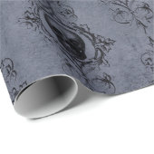 Gothic Halloween-Totenkopf-Muster Geschenkpapier (Rolleneckpunkt)