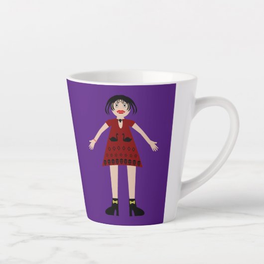 Gothic Halloween Vampir Lady Milchtasse (Rechts)