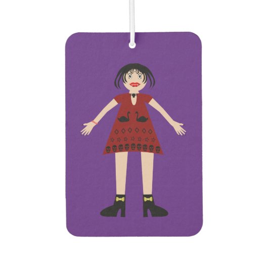 Gothic Halloween Vampire Lady Autolufterfrischer (Vorderseite)