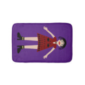 Gothic Halloween Vampire Lady Badematte (Vorderseite)