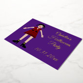 Gothic Halloween Vampire Lady Custom Folieneinladung (Gedreht)