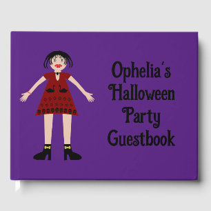 Gothic Halloween Vampire Lady Custom Gästebuch