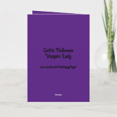 Gothic Halloween Vampire Lady Custom Karte (Rückseite)