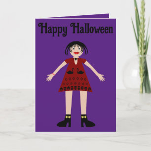 Gothic Halloween Vampire Lady Custom Karte