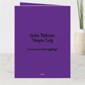 Gothic Halloween Vampire Lady Custom Karte (Rückseite)