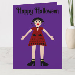 Gothic Halloween Vampire Lady Custom Karte