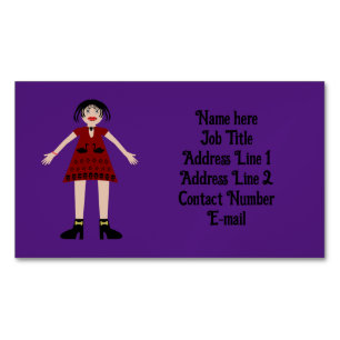 Gothic Halloween Vampire Lady Custom Magnetische Visitenkarte