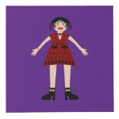 Gothic Halloween Vampire Lady Custom Würfel (Vorderseite)