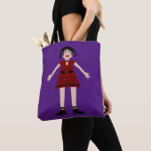 Gothic Halloween Vampire Lady Doppelseitig Tasche (Von Nahem)