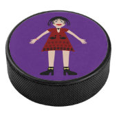Gothic Halloween Vampire Lady Eishockey Puck (3/4)