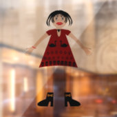 Gothic Halloween Vampire Lady Fensteraufkleber (Blatt 2)