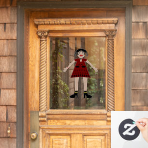 Gothic Halloween Vampire Lady Fensteraufkleber