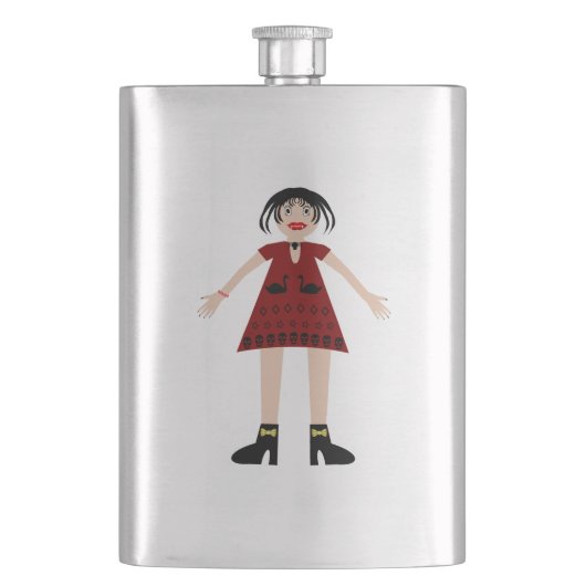 Gothic Halloween Vampire Lady Flachmann (Vorderseite)