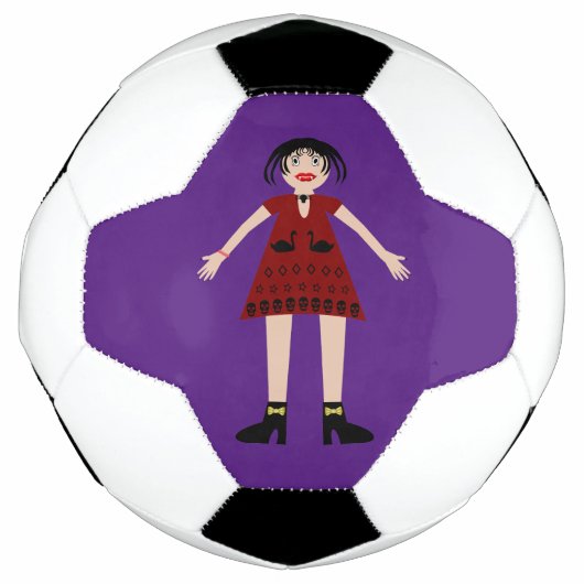Gothic Halloween Vampire Lady Fußball (Vorderseite)