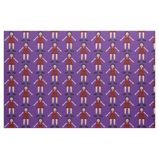 Gothic Halloween Vampire Lady Gemustert Stoff (Fat Quarter (45,7 x 55,9 cm))