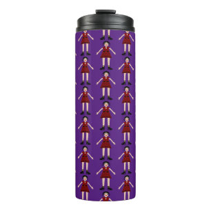Gothic Halloween Vampire Lady Gemustert Thermosbecher